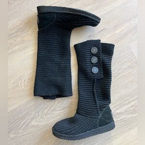 UGG Australia Knit Boots Black